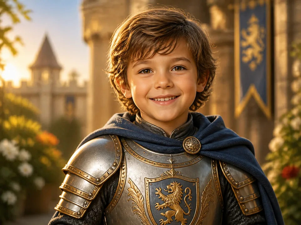 Beispielportrait eines Kindes als Ritter
