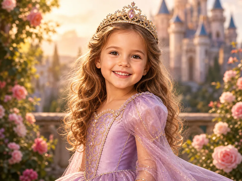 Beispielportrait eines Kindes als Prinzessin